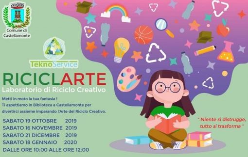 A Castellamonte ultimo appuntamento di RiciclArte, la rassegna dedicata ai bambini dai 7 ai 13 anni A Castellamonte ultimo appuntamento di RiciclArte, la rassegna dedicata ai bambini dai 7 ai 13 anni