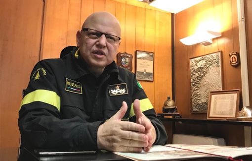 vigili del fuoco e Vincenzo Bennardo