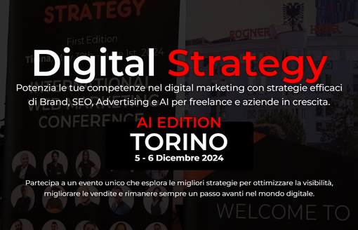 Wolf Agency presenta "Digital Strategy": l’evento sul Digital Marketing arriva a Torino il 5-6 dicembre 2024 Wolf Agency presenta "Digital Strategy": l’evento sul Digital Marketing arriva a Torino il 5-6 dicembre 2024