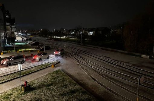 Dopo la pioggia ecco la grandine: strade imbiancate tra Moncalieri e Trofarello