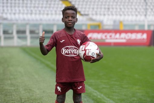 Il piccolo Ismael Pistis in maglia granata Il piccolo Ismael Pistis in maglia granata