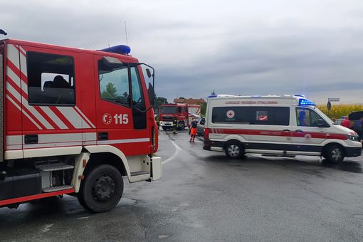 Scontro frontale tra due auto a San Secondo di Pinerolo