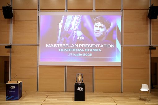 L'immagine di Jannik Sinner per il Masterplan 2025 delle Atp Finals