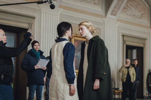 Un momento delle riprese del film