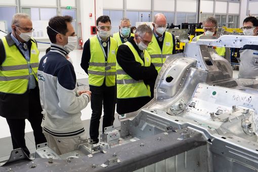 Tavares in visita allo stabilimento di Grugliasco