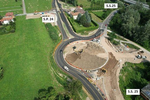 Viabilità, da domani istituita la circolazione a rotatoria tra la Provinciale 24 e la Statale 25 a Villar Focchiardo