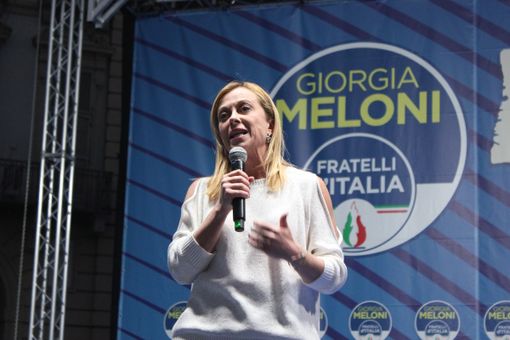 comizio Giorgia Meloni per Damilano