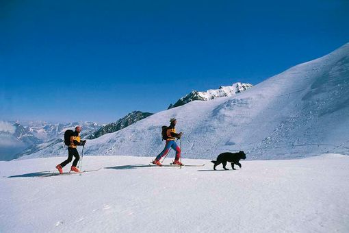 Soccorso Alpino in montagna nella neve, soccorritori