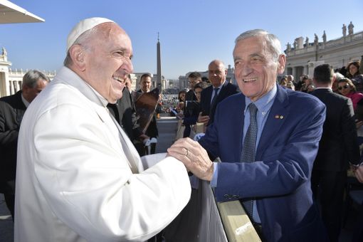 Giovanni Quaglia, presidente di Fondazione CRT, ha incontrato Papa Francesco