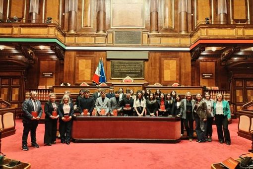 Gli studenti di Nichelino in visita al Senato