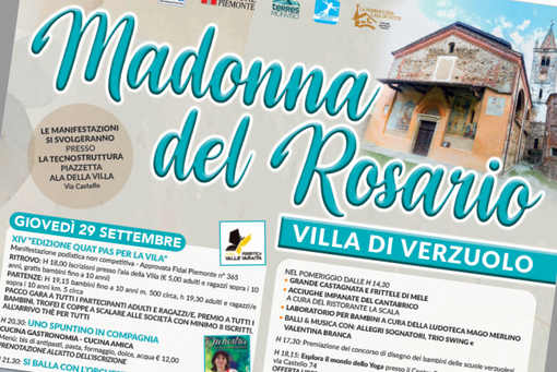 Domenica 2 ottobre ritorna la Festa della Madonna del Rosario nel borgo antico di Verzuolo