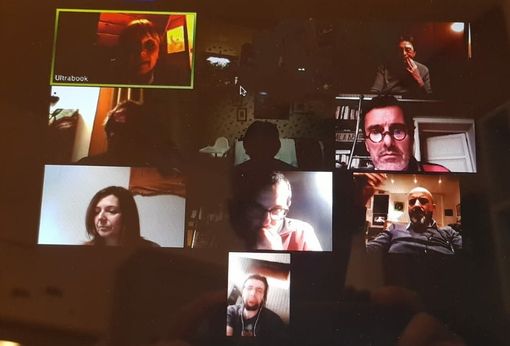 Una riunione in videoconferenza della segreteria del Pd di Pinerolo