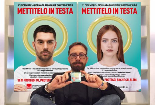 Il preservativo come aureola: al via la campagna contro l'aids "Mettitelo in testa" Il preservativo come aureola: al via la campagna contro l'aids "Mettitelo in testa"