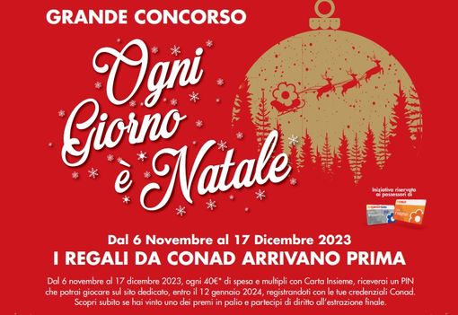 Conad Nord Ovest anticipa le feste e lancia il grande concorso ogni giorno è Natale