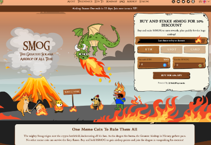 Smog promette l’airdrop più grande della storia di Solana, con un montepremi di 1 milione di dollari in token