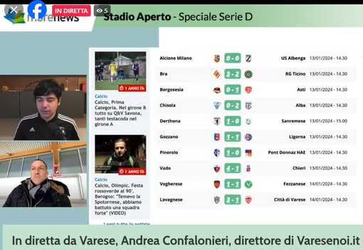 Stadio Aperto. Frenata in vetta, ma mercoledì si torna subito in campo (Video) Stadio Aperto. Frenata in vetta, ma mercoledì si torna subito in campo (Video)