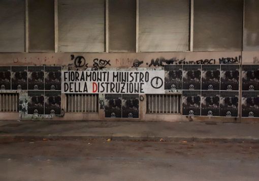 Striscione di Blocco Studentesco contro il ministro Fioramonti: "Ministro della Distruzione" Striscione di Blocco Studentesco contro il ministro Fioramonti: "Ministro della Distruzione"