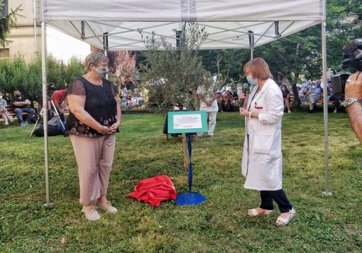 ricordo morti per covid giardino del mauriziano
