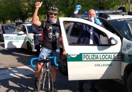 A Collegno una consegna a domicilio da campione con Umberto Marengo