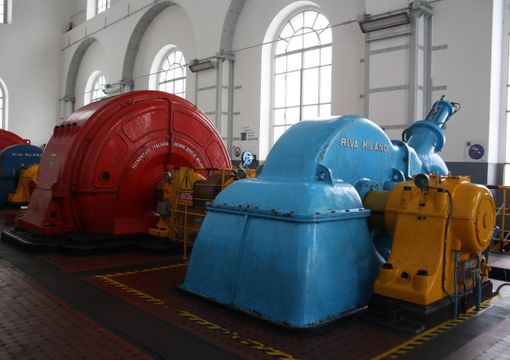 interno di una centrale idroelettrica