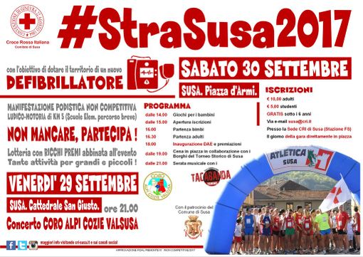 StraSusa 2017, sabato 30 si corre per dare una mano a #MyProtection StraSusa 2017, sabato 30 si corre per dare una mano a #MyProtection