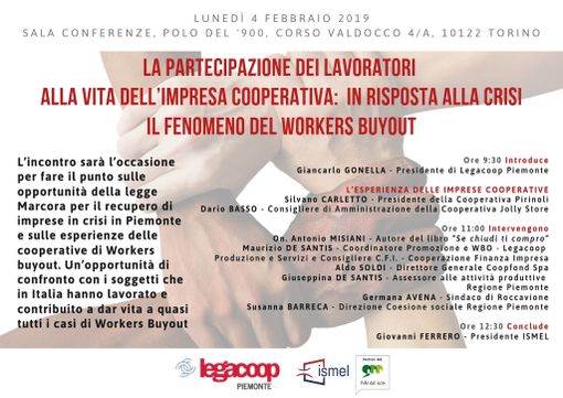 Lunedì l'incontro su "La partecipazione dei lavoratori alla vita dell'impresa cooperativa" Lunedì l'incontro su "La partecipazione dei lavoratori alla vita dell'impresa cooperativa"