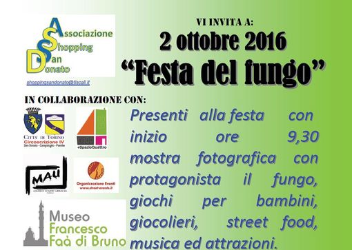 Festa del fungo, in via San Donato, a Torino