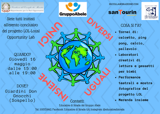 "Diversi, Uguali, Unici, Insieme": festa a Borgo Vittoria nei giardini don Gnocchi "Diversi, Uguali, Unici, Insieme": festa a Borgo Vittoria nei giardini don Gnocchi