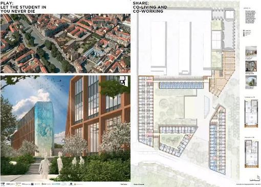Rendering del progetto Student Hotel Rendering del progetto Student Hotel