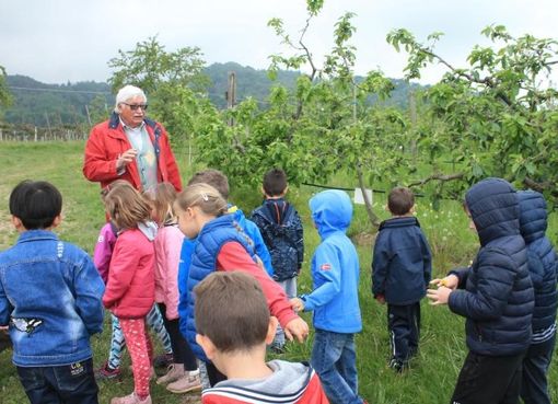 Il maestro Francesco Aglì nei campi con i bambini Il maestro Francesco Aglì nei campi con i bambini