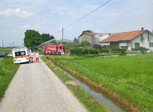 I soccorsi in azione a Cavour