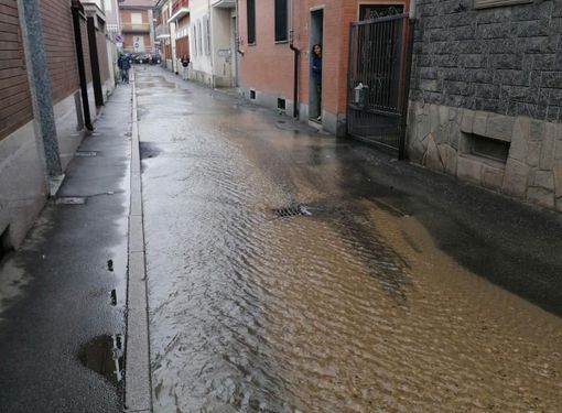 strada allagata Nichelino