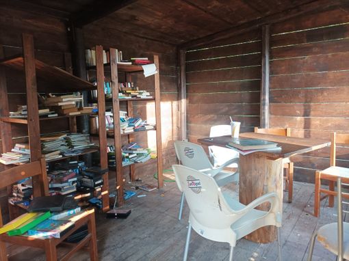 I danni all’interno della casetta