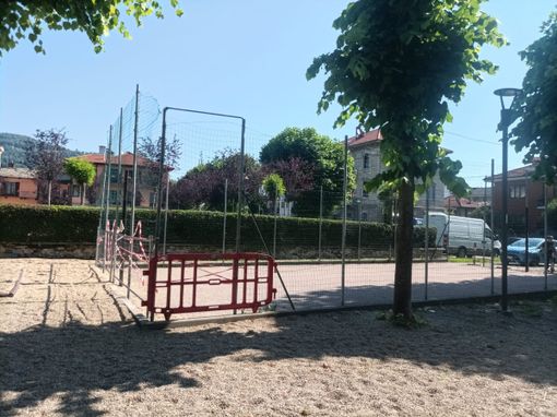 Il campetto da basket di via Ribet Il campetto da basket di via Ribet