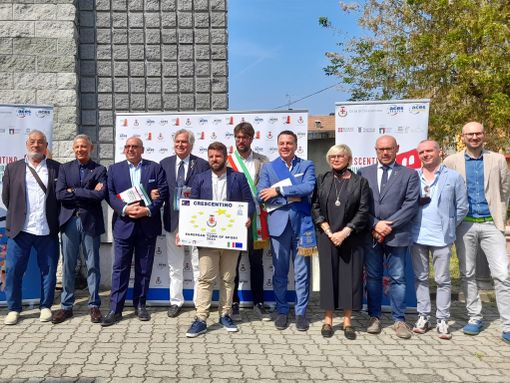 Un momento della visita della delegazione