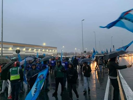 Un momento dello sciopero della scorsa settimana