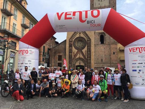 La partenza del Vento Bici Tour a Chivasso La partenza del Vento Bici Tour a Chivasso