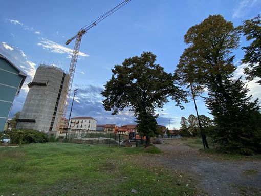 Il cantiere del parco Amendola a Settimo