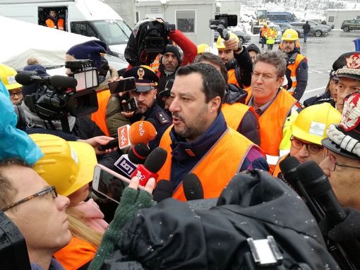 Matteo Salvini al cantiere Tav il 23 luglio 2019 Matteo Salvini al cantiere Tav il 23 luglio 2019