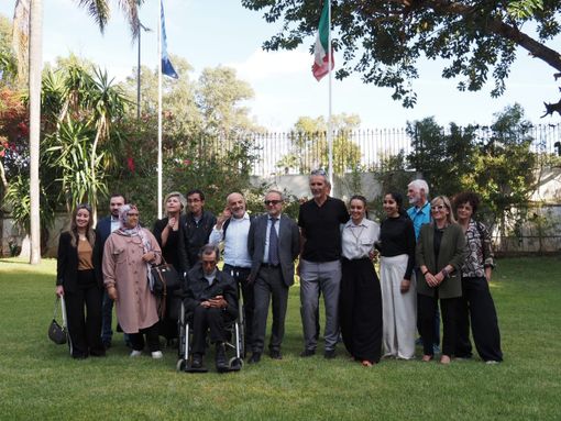 Diego Cossotto e i pedalatori solidali accolti a Rabat