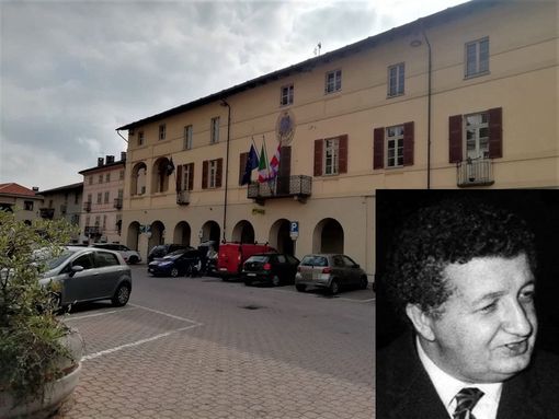 Il municipio di Bricherasio ed Edoardo Calleri di Sala Il municipio di Bricherasio ed Edoardo Calleri di Sala