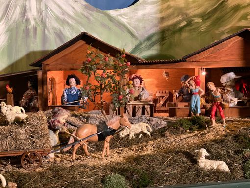Uno scorcio del presepe di Bricherasio
