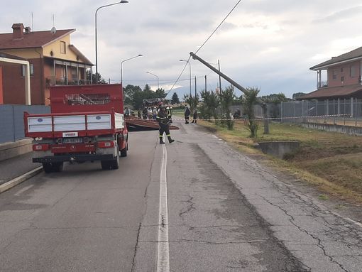 Tetto staccato a Cercenasco