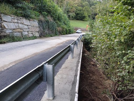 La strada riaperta a San Germano Chisone