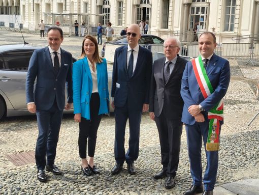 La presidente del parlamento europeo Roberta Metsola in visita a Torino La presidente del parlamento europeo Roberta Metsola in visita a Torino