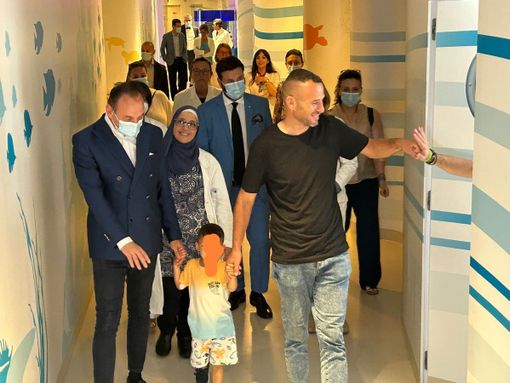 Uno dei piccoli pazienti arrivati da Gaza