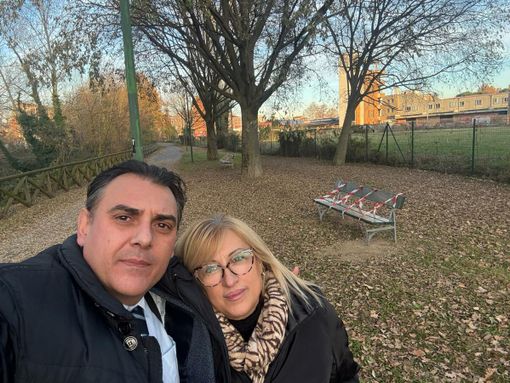 Il presidente Correnti al parco Calabria con la consigliera Mastroeni Il presidente Correnti al parco Calabria con la consigliera Mastroeni
