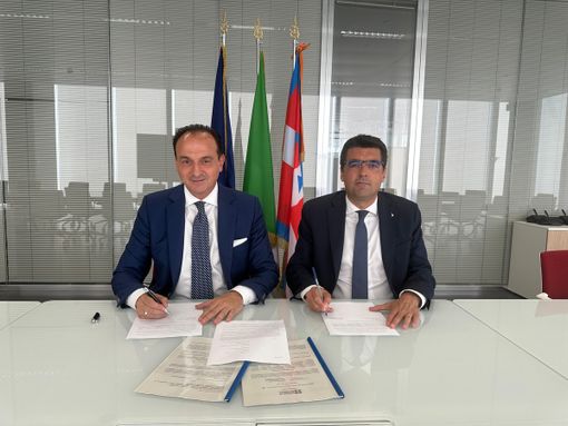 Il presidente Alberto Cirio e l'assessore Enrico Bussalino
