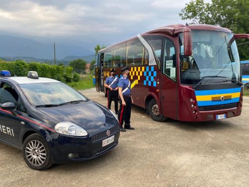 il bus in cui è avvenuta l'aggressione il bus in cui è avvenuta l'aggressione