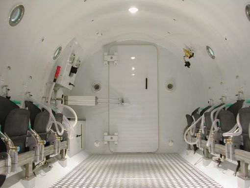 L'interno di una camera iperbarica